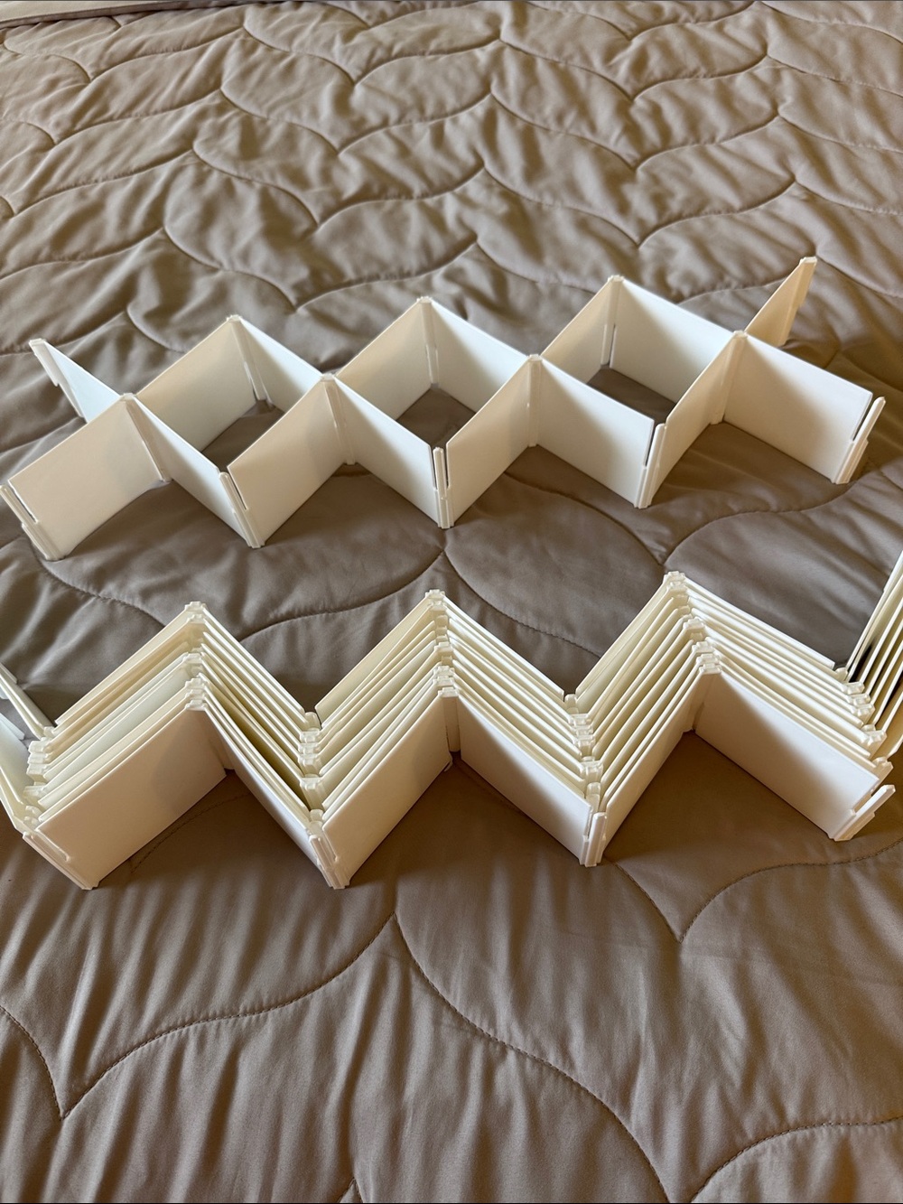 TWELVE Foldable White Drawer Divider Organizer for Home Storage